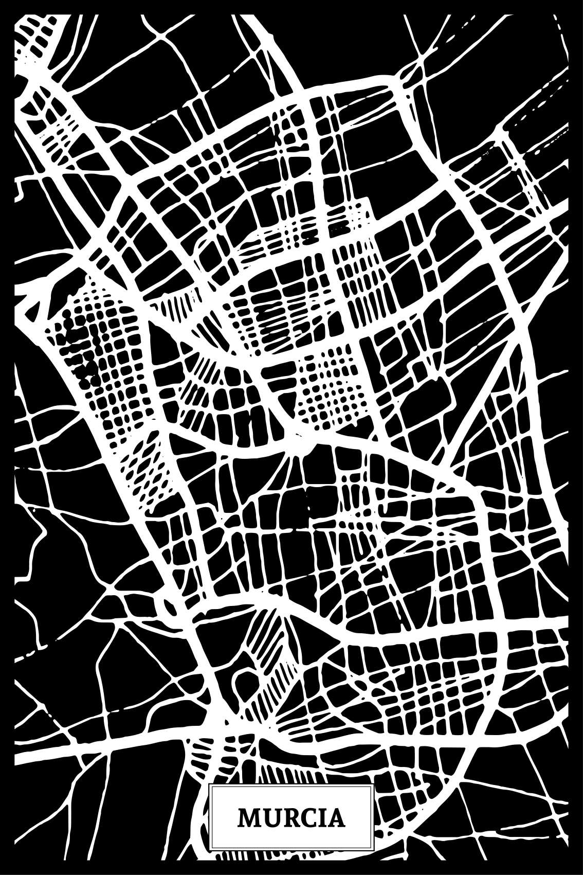Murcia topográfiai térkép plakát szobánként - TenStickers