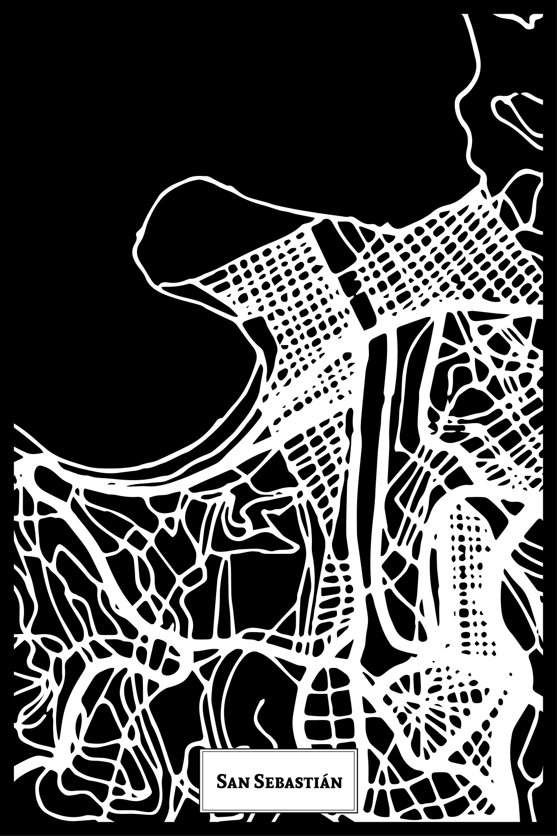 San sebastián domborzati térkép plakát szobánként - TenStickers