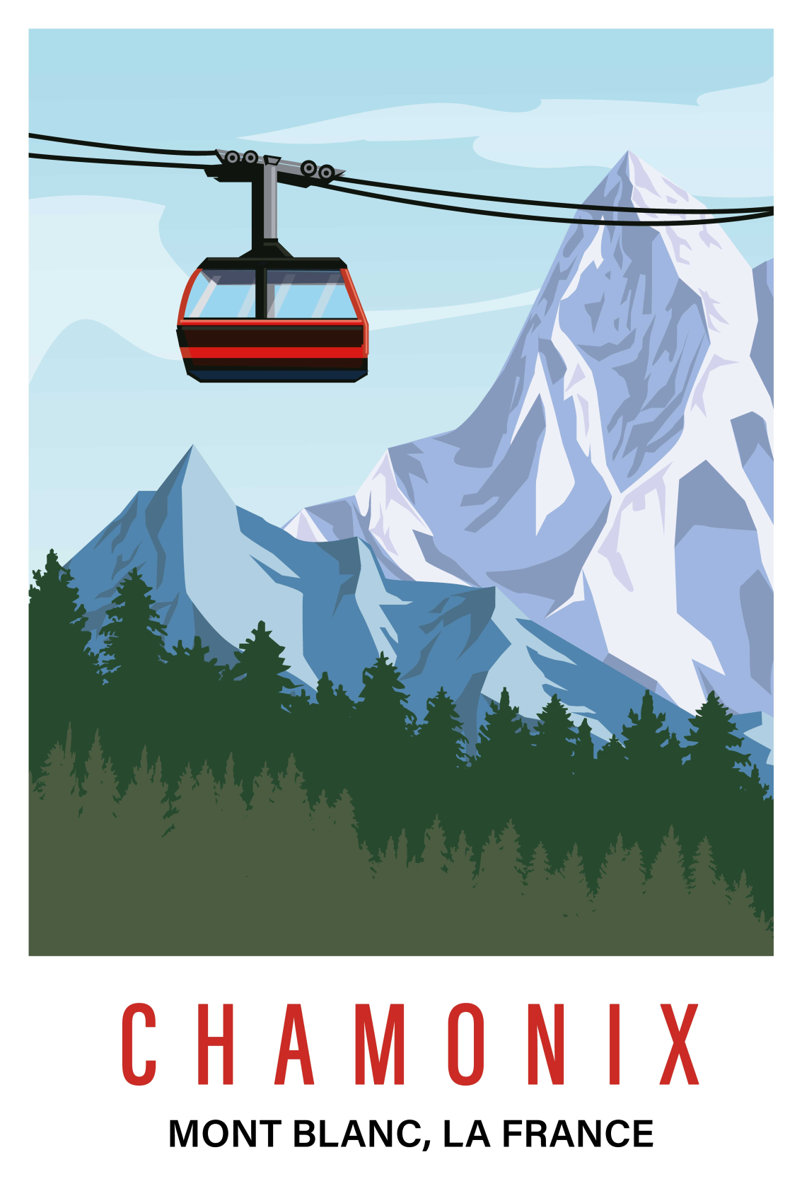 Chamonix-hegy plakát szobánként - TenStickers