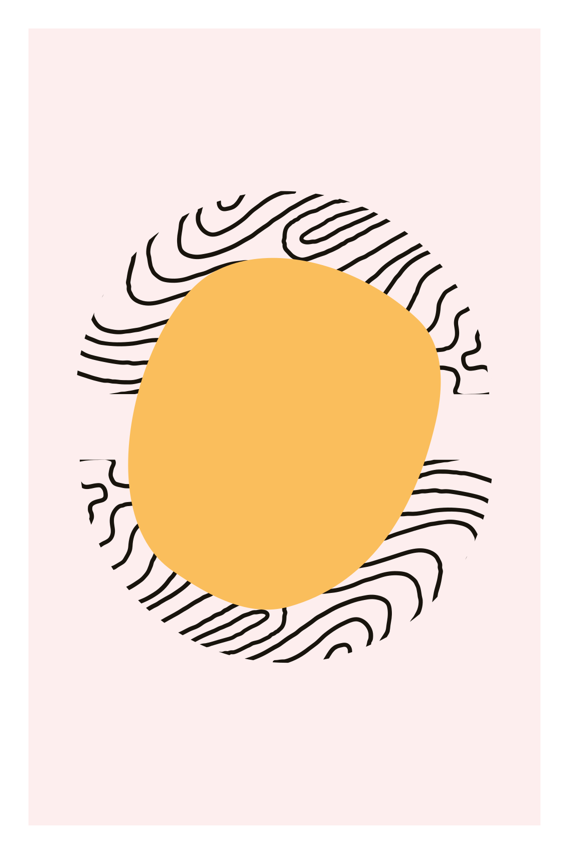 Sávok és sárga forma plakát szobánként - TenStickers