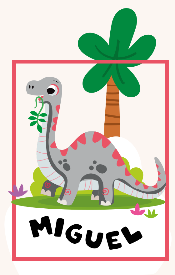 Szürke hosszúnyakú dinoszaurusz poszter gyerekszobába - TenStickers