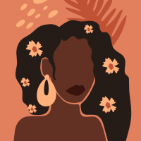 Aesthetic absztrakt nő flores plakát - TenStickers