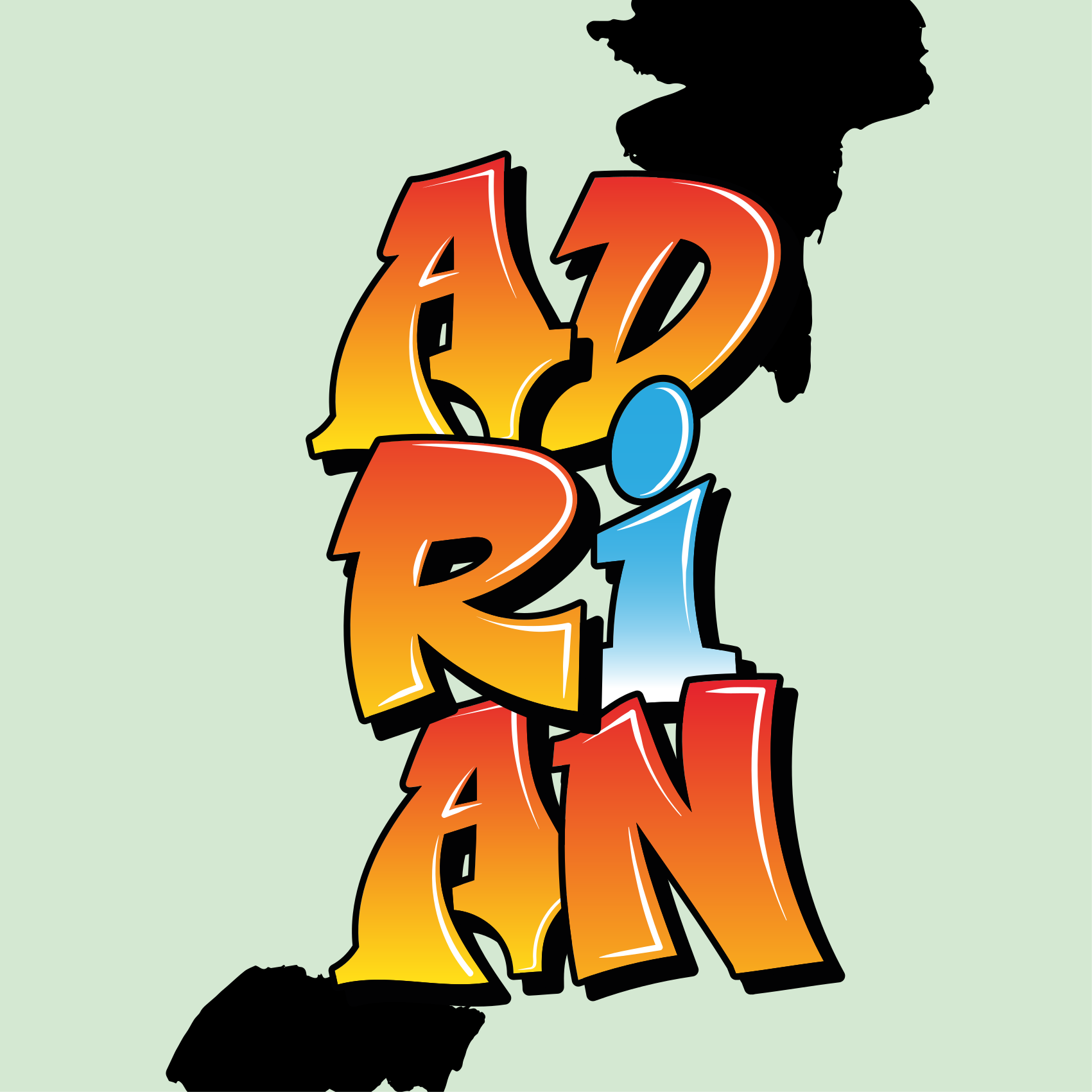 Színes név művészet poszter ifjúsági hálószobába - TenStickers