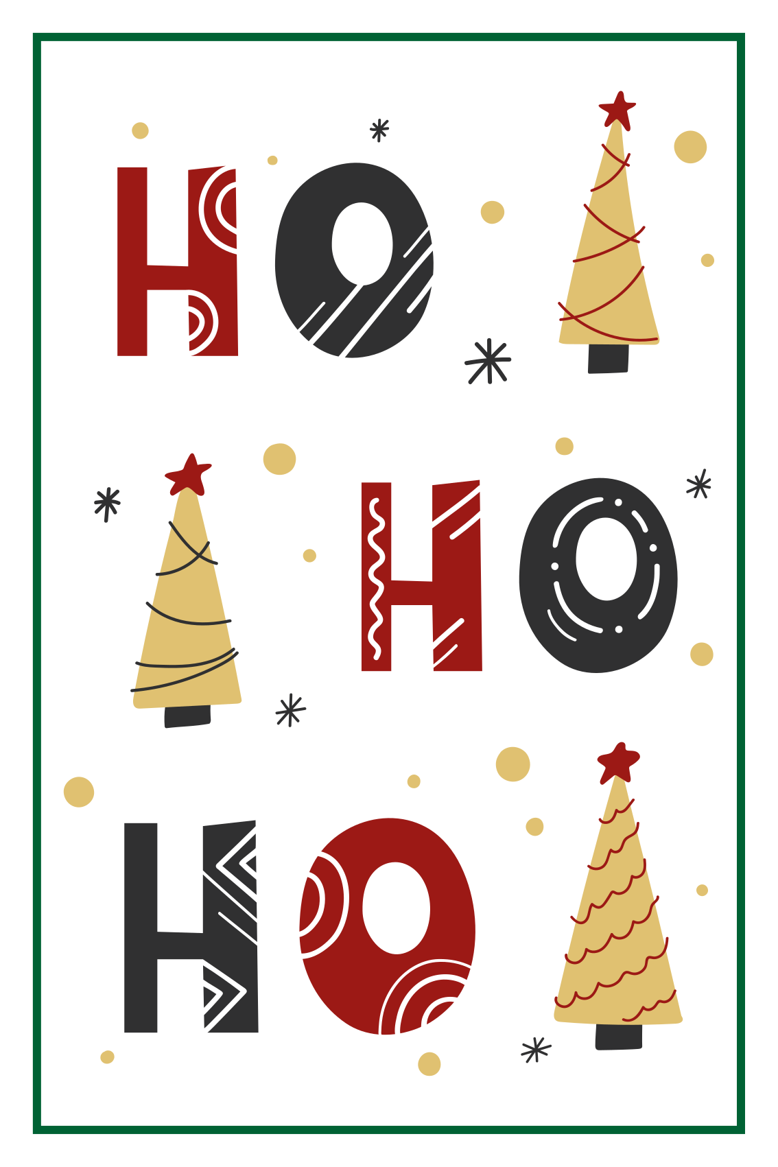 Ho ho ho karácsonyi szövegterv poszter - TenStickers
