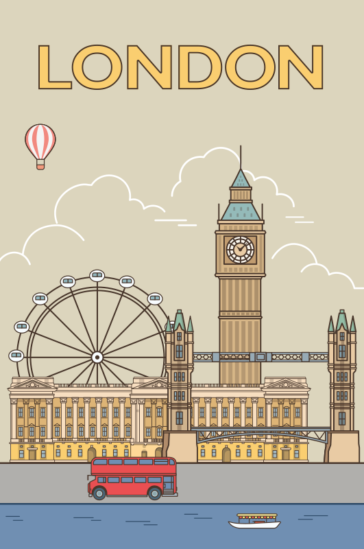 London plakát városok és országok - TenStickers