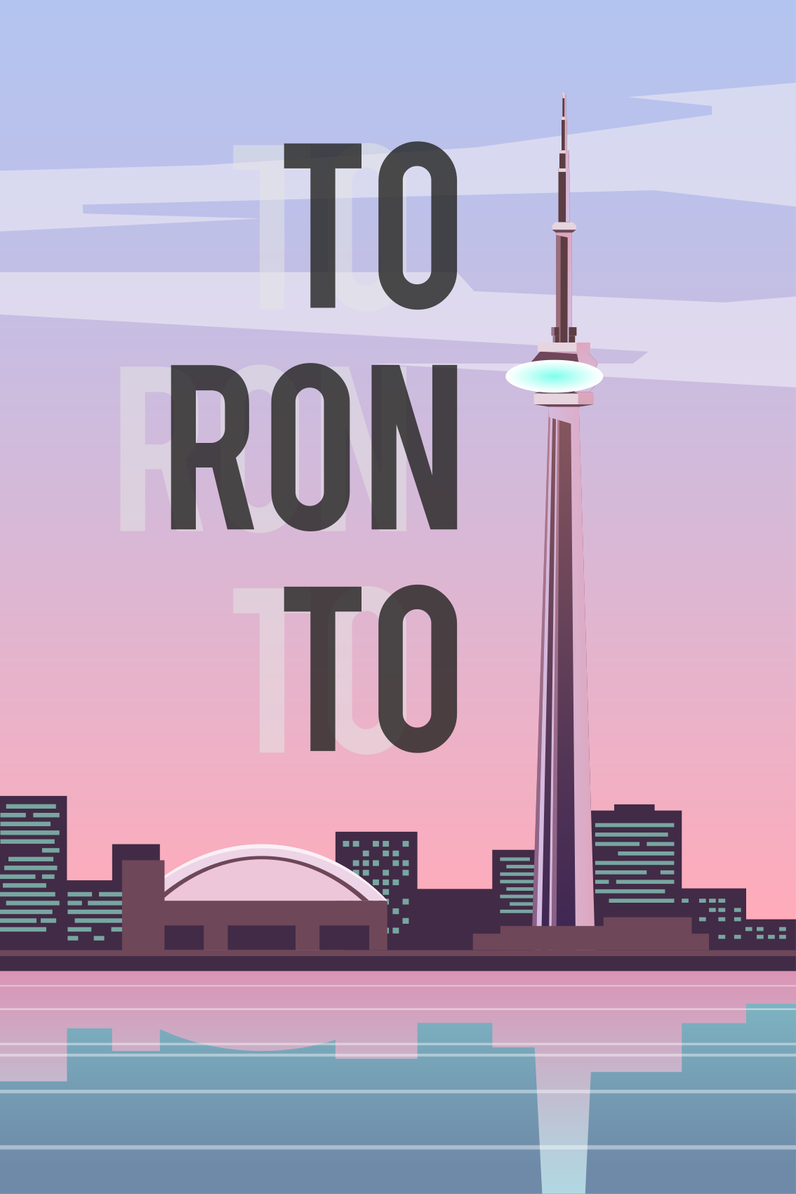 Toronto illusztráció - plakát városokról és országokról - TenStickers