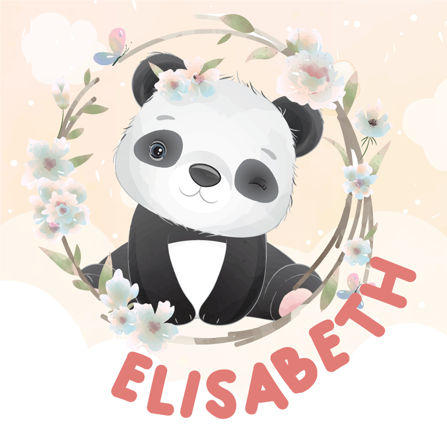 Cuki panda mintás testreszabható poszterek - TenStickers