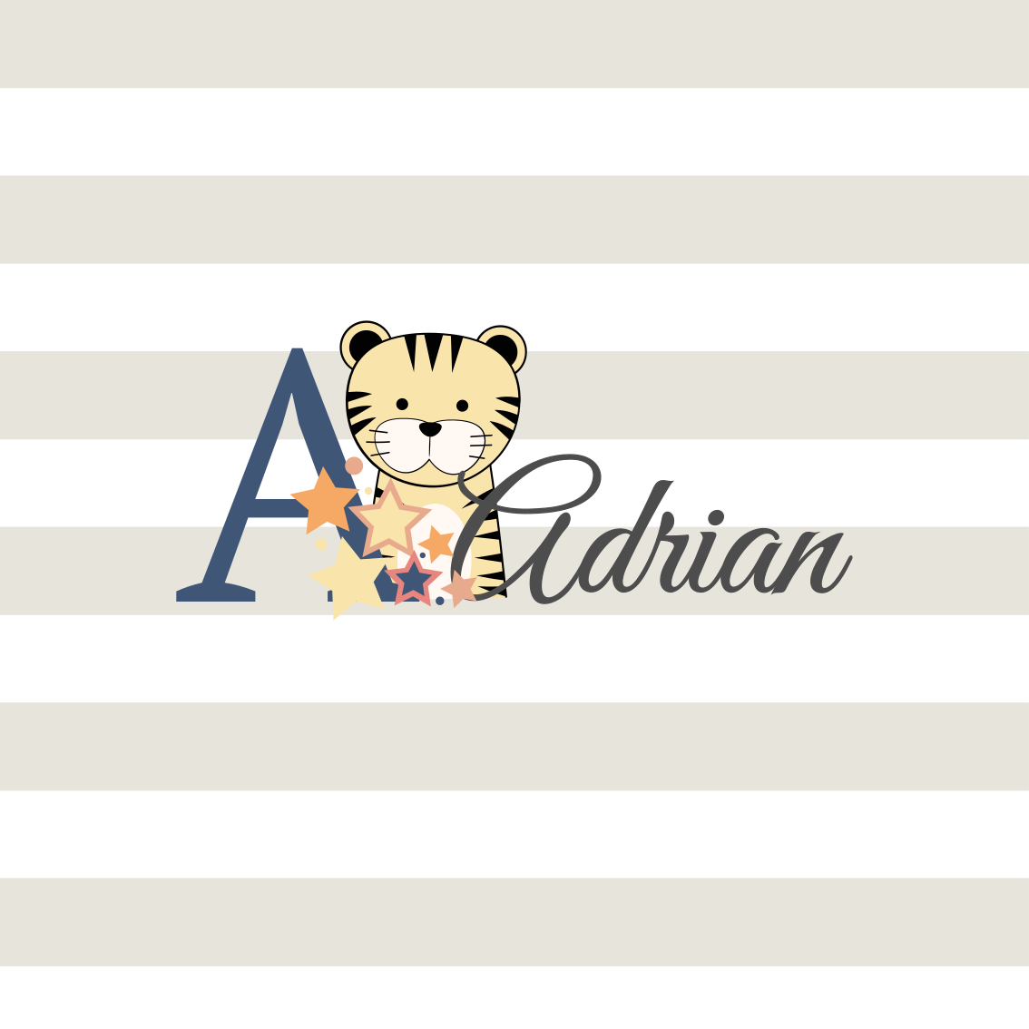 Adrian tiger karakter testreszabható poszterek - TenStickers