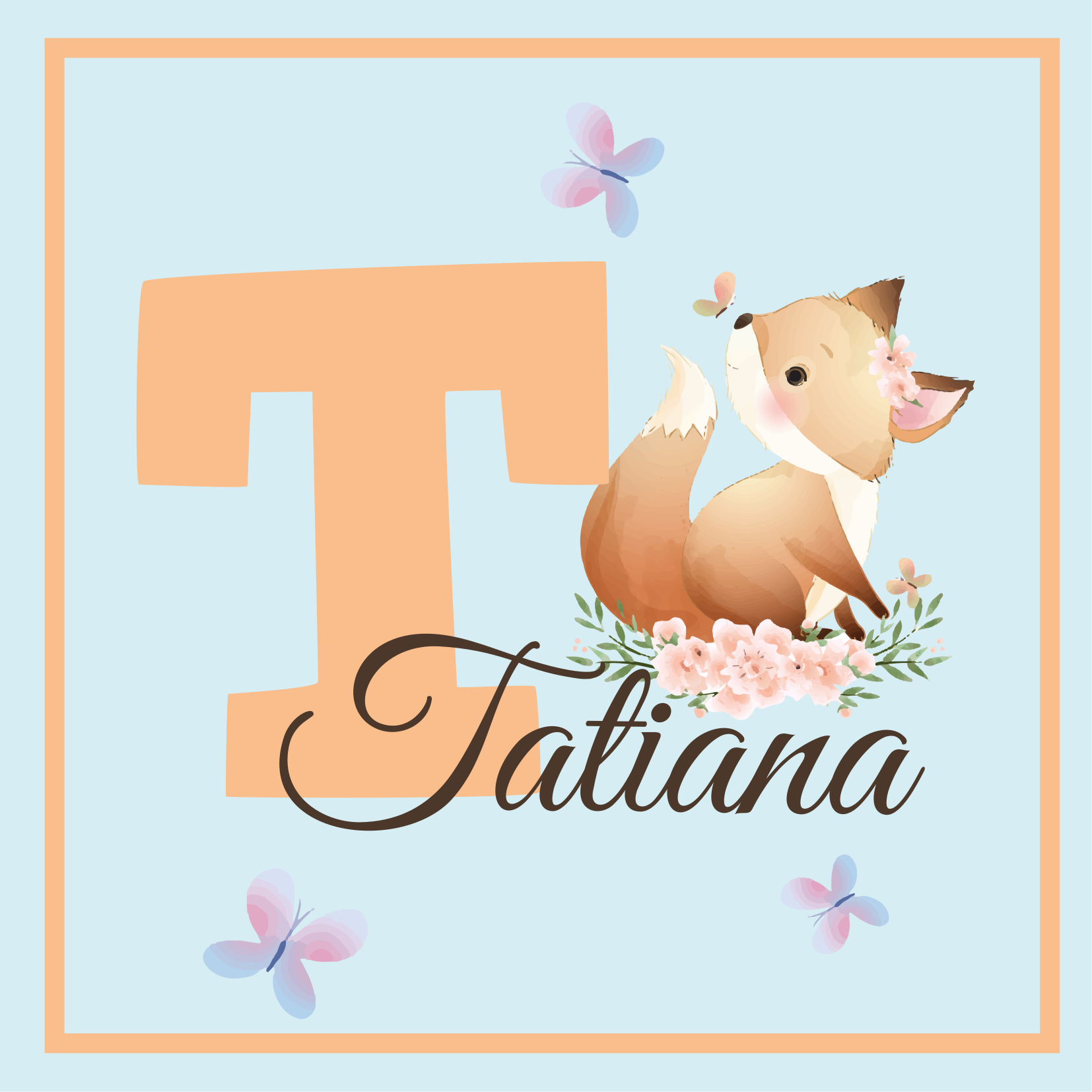 Barátságos róka testreszabható poszterek - TenStickers