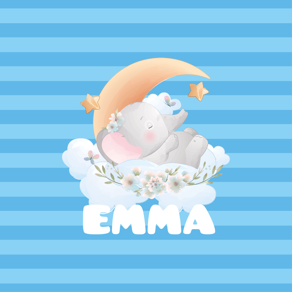 Alvó elefánt Álmok testreszabható poszterek - TenStickers