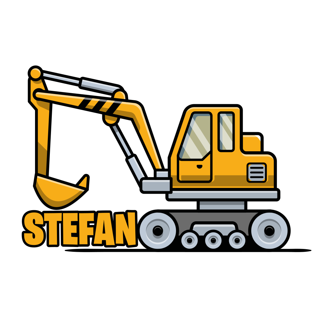 Testreszabható poszterek - exkavátor gépterv - TenStickers