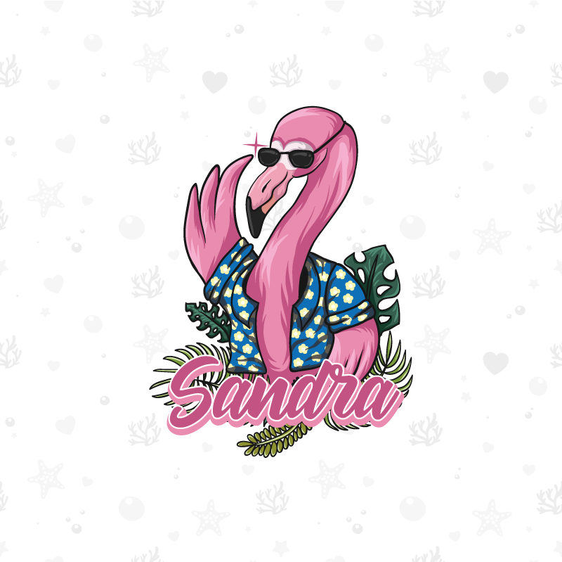 Menő flamingó hangulat testreszabható poszterek - TenStickers