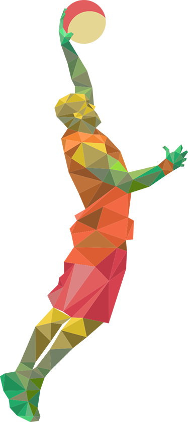 Geometrikus kosárlabda játékos poszter - TenStickers
