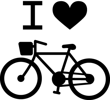 I love biciklit dekoráló kerékpáros plakát - TenStickers