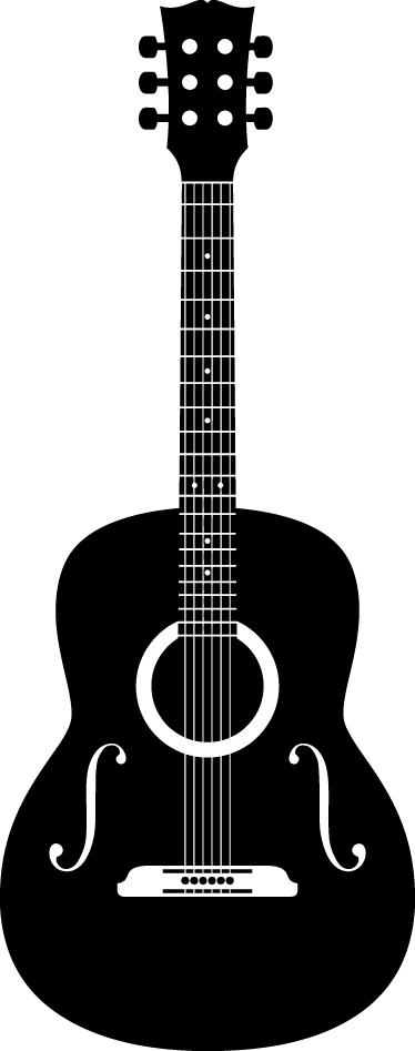 Akusztikus gitár vinyl dekorációs zenei poszterek - TenStickers