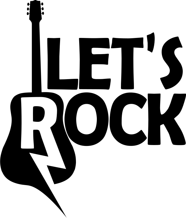 Rockzene gitár és szöveg zenei poszterek - TenStickers