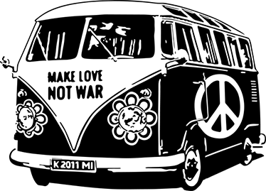 Hippie furgon dekorációs poszter vintage - TenStickers
