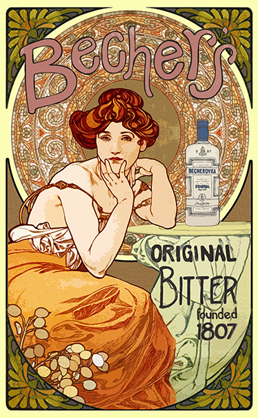 Modernista dekoratív poszter vintage - TenStickers