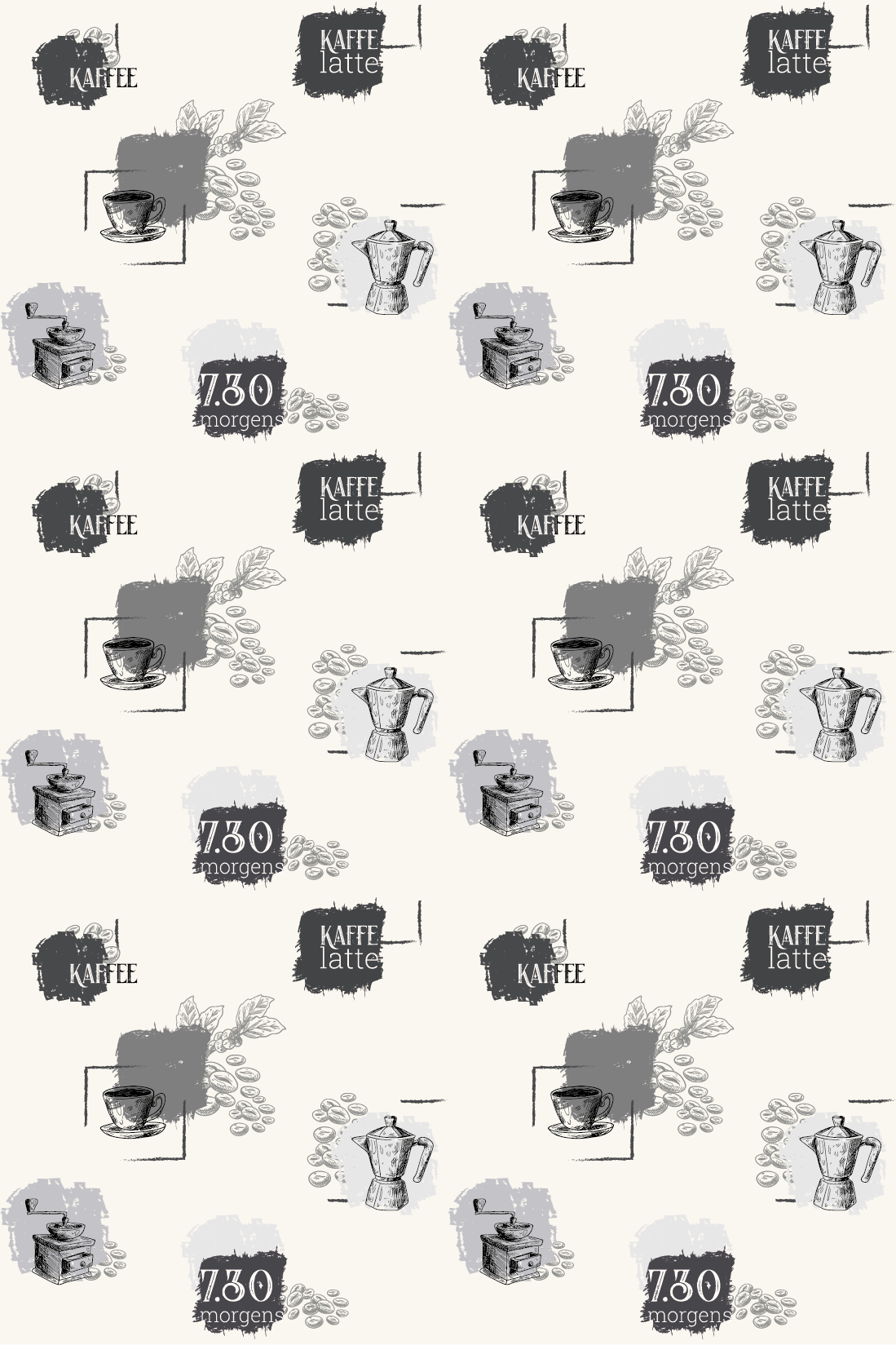 Kávéminta poszter vintage - TenStickers