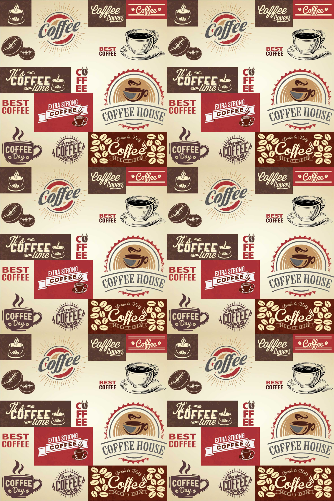 Retro-kávé poszter vintage - TenStickers