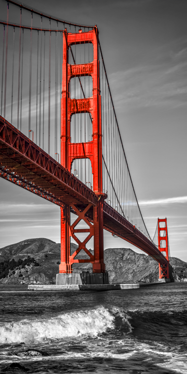 Golden gate dekorációs vinil plakát tájak - TenStickers