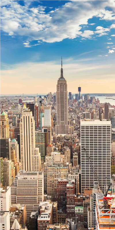 New york-i felhőkarcoló ajtómatrica plakát tájak - TenStickers
