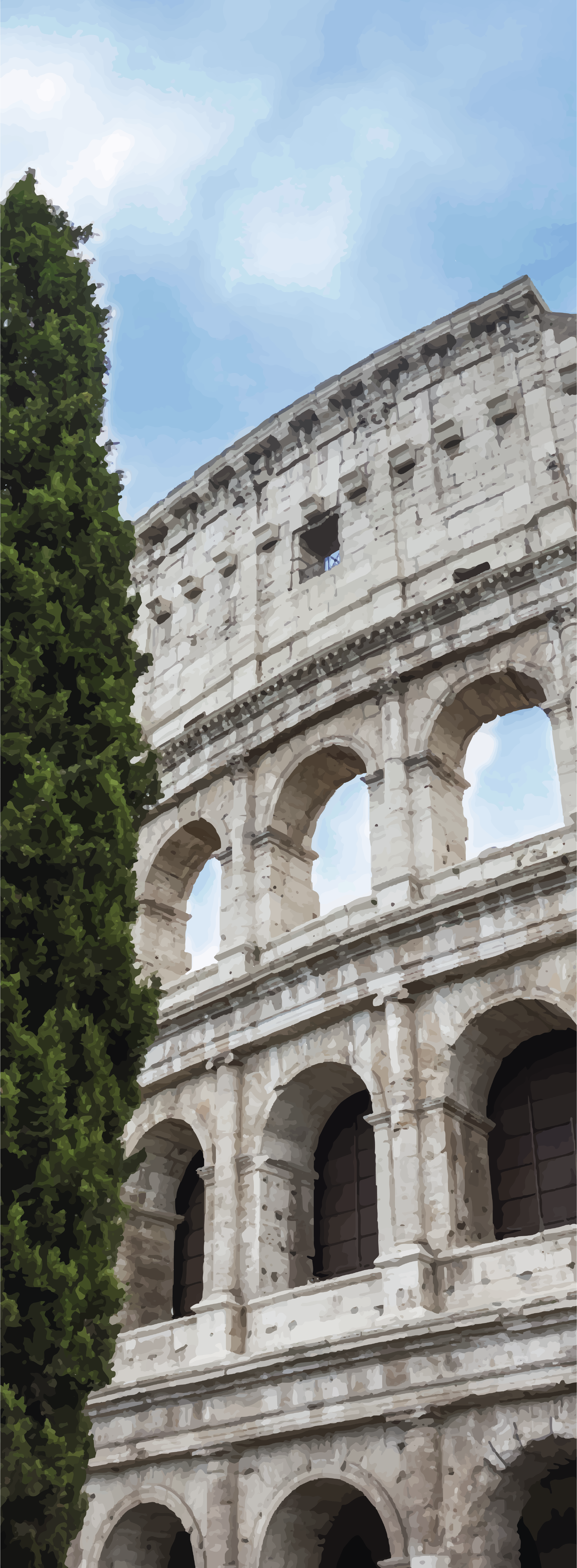 Róma - colosseum plakát tájak - TenStickers