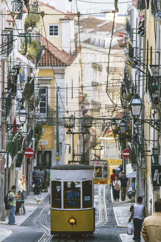 Lisboni villamos fotótapéta plakát tájak - TenStickers