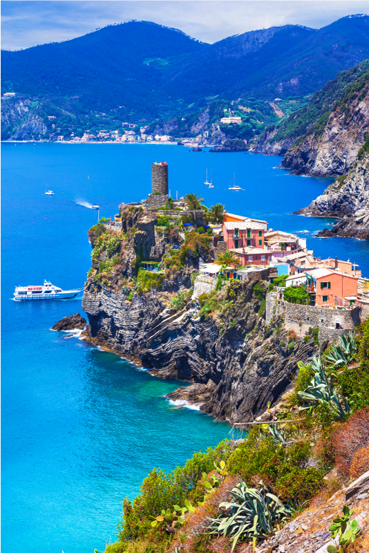 Realisztikus olasz cinque terre plakát tájak - TenStickers