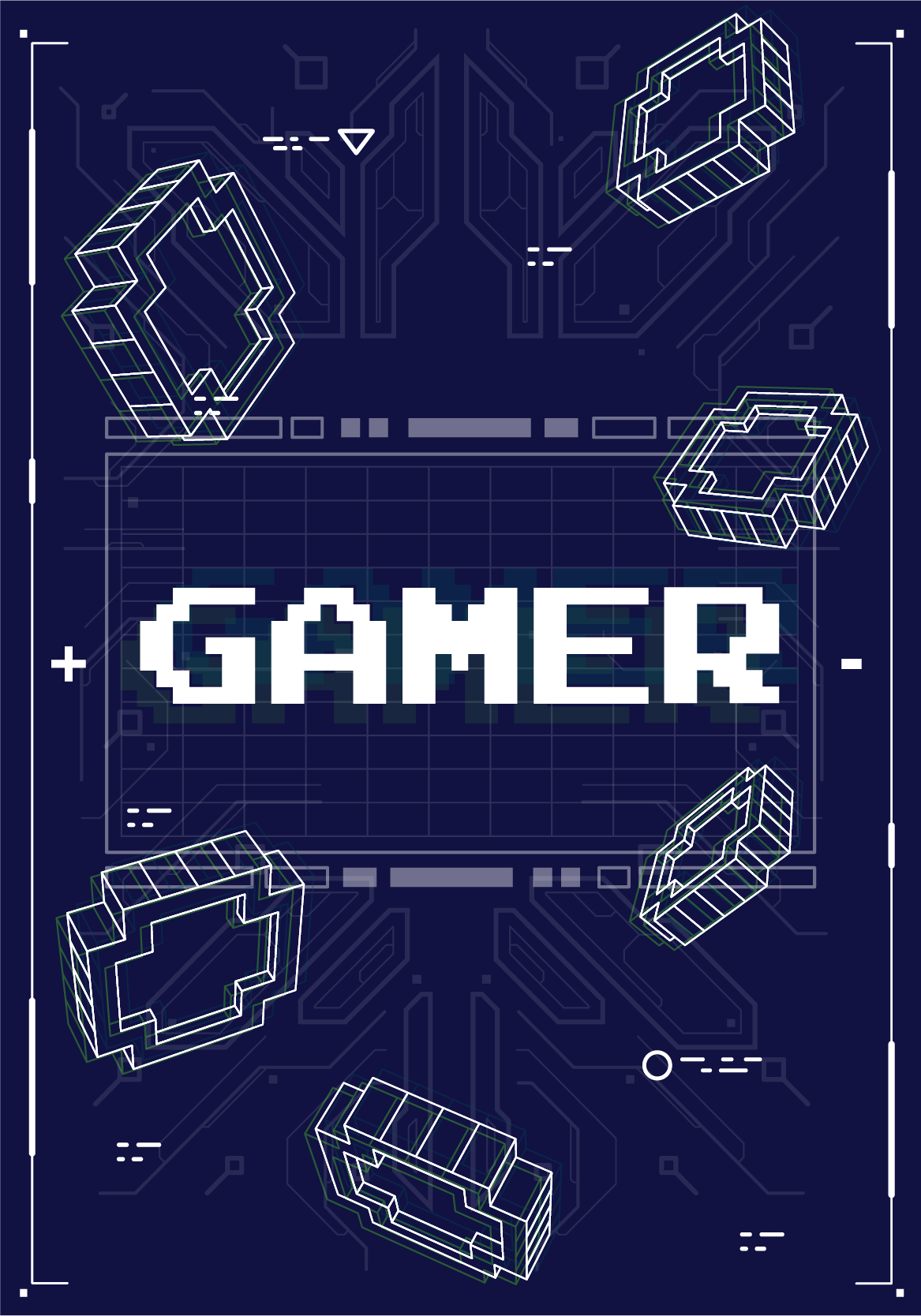 Retro gamer videojáték poszter - TenStickers