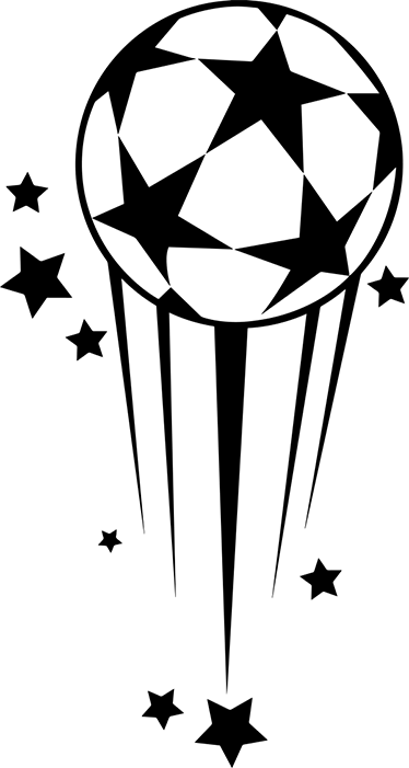 Futball poszter díszítő foci labda csillagokkal - TenStickers