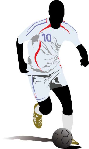 Futball poszter - futballista futás közben - TenStickers