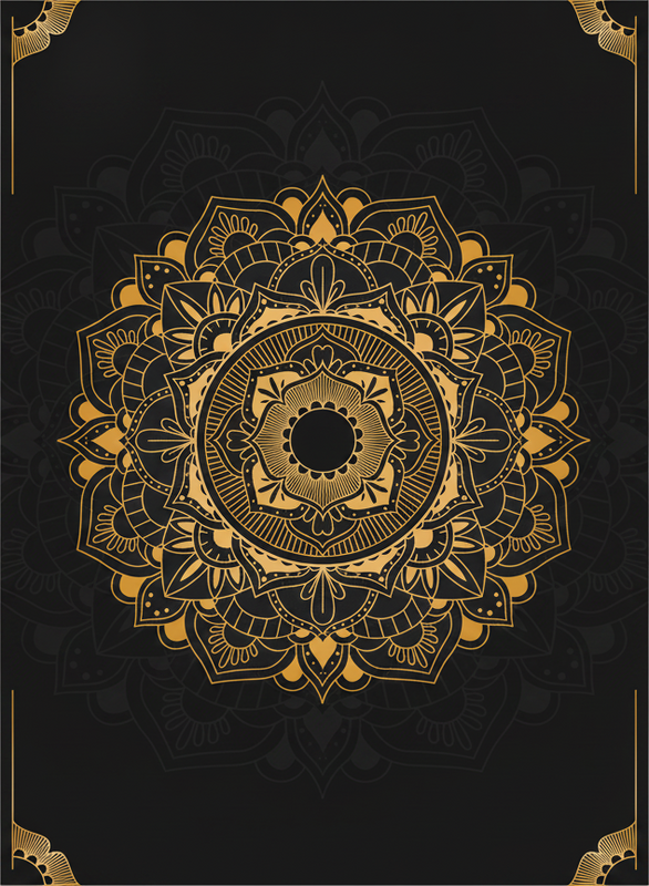 Fekete mandala poszter zen - TenStickers