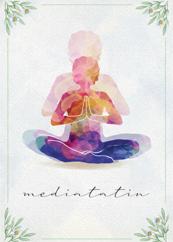 Poszter zen - meditációs sziluett - TenStickers