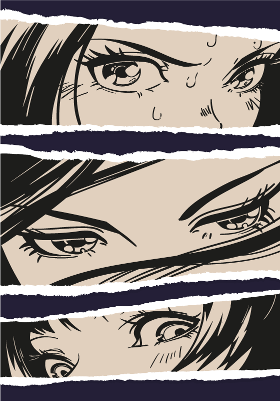 Kollázs anime poszter nyomtatás - TenStickers