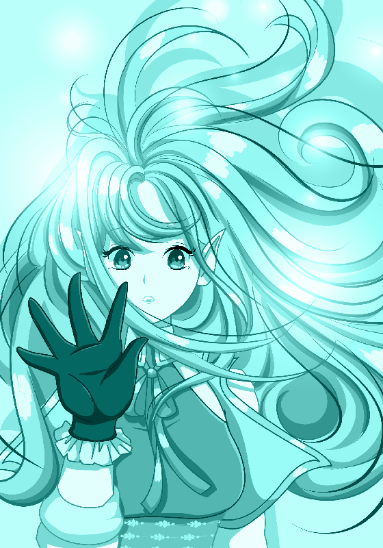 Aranyos anime lány poszternyomat - TenStickers