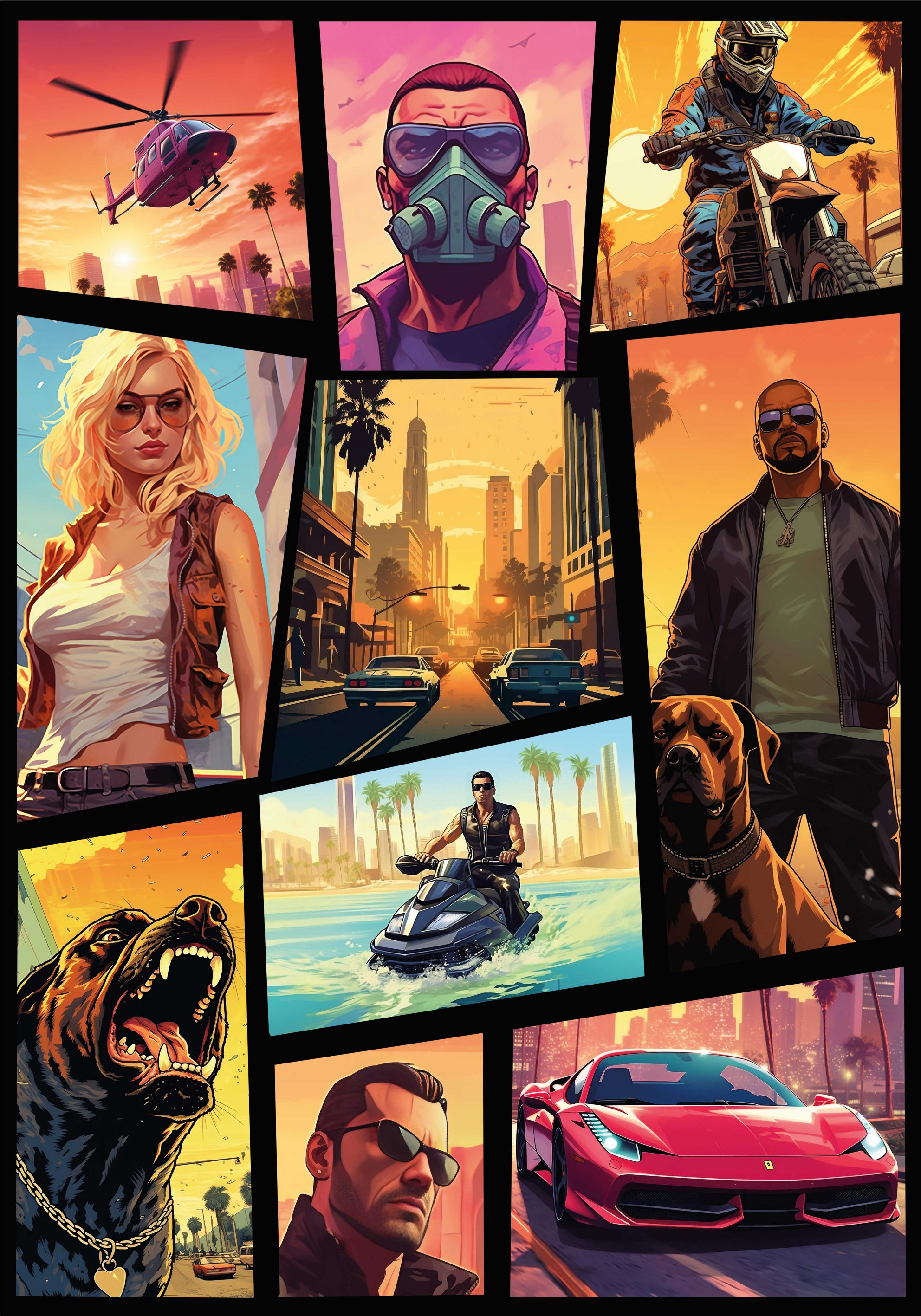 poszter ifjúsági hálószobába kaland- és akciókollázs - TenStickers