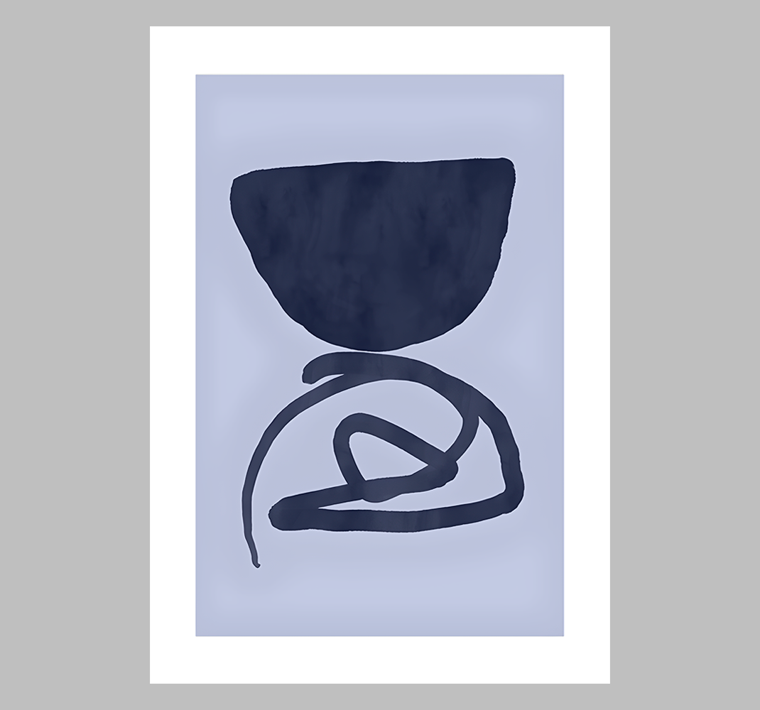 absztrakt poszter lila keret - TenStickers