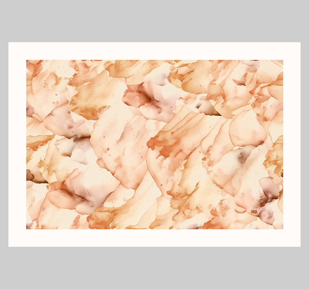 absztrakt poszter akvarell fehér kerettel - TenStickers