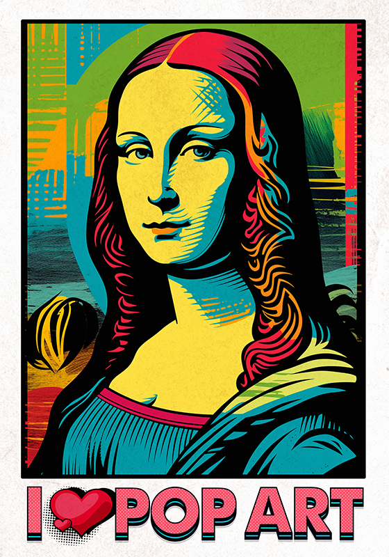 Színes gioconda pop-art plakát - TenStickers