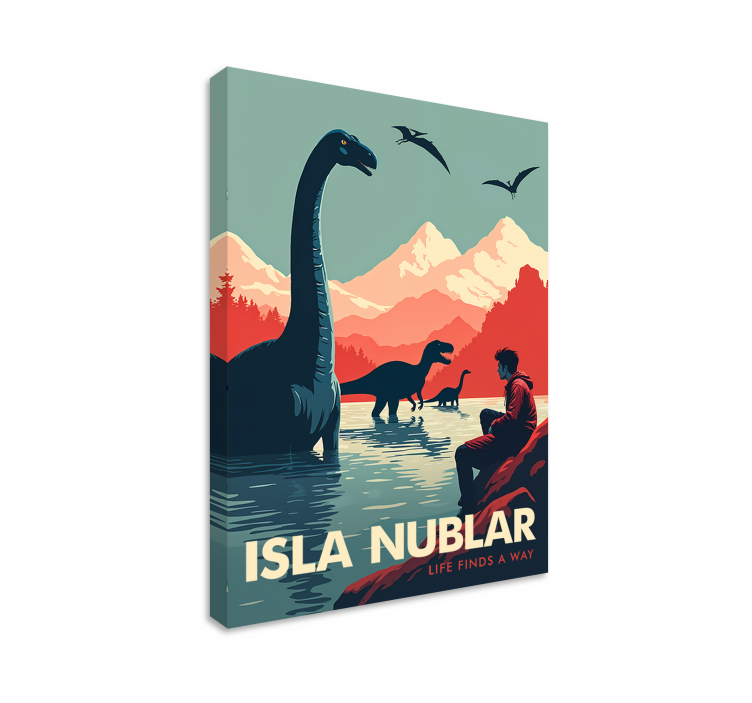 Isla nublar vászon dinoszaurusz - TenStickers