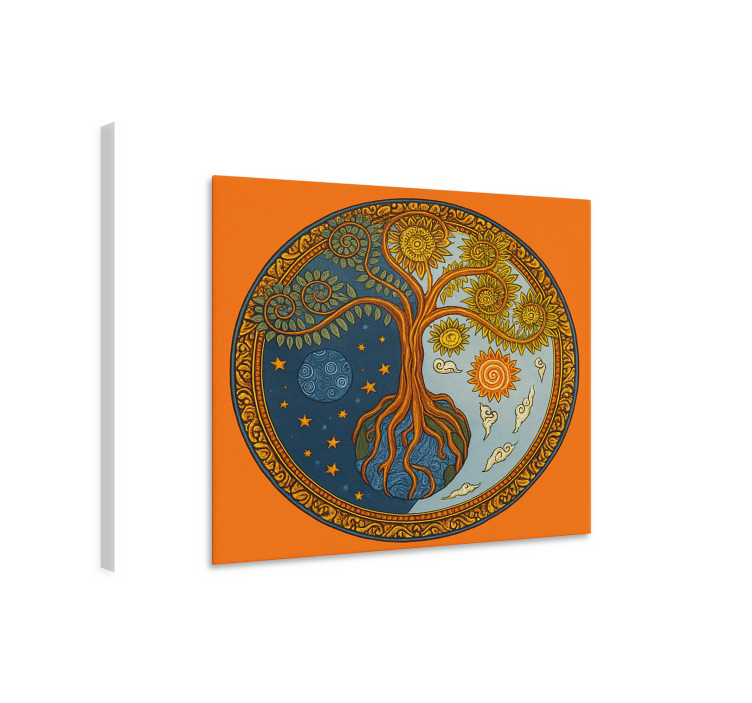 Spirituális életfa táblázatok nappali - TenStickers