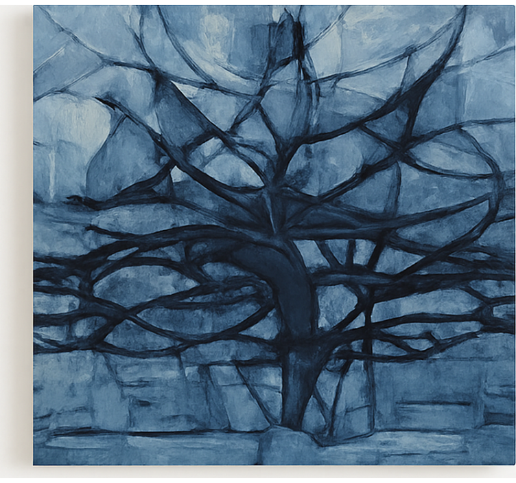 Szürke árnyalatú dizájn vászon fák - TenStickers