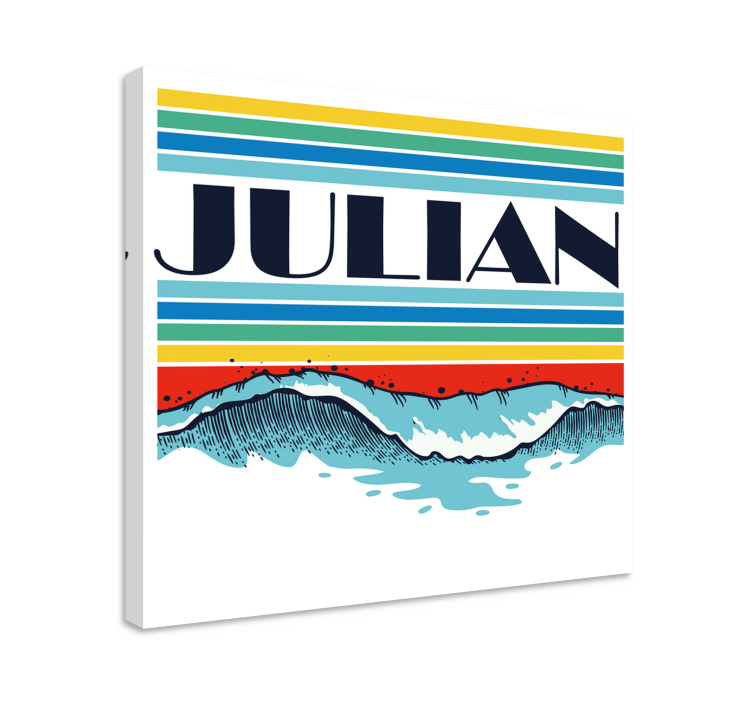 Retro hullámok személyre szabott vászon - TenStickers