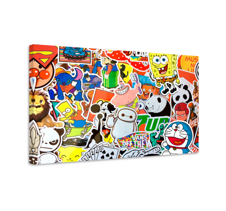 Rajzfilmfigurák óvoda vászon - TenStickers