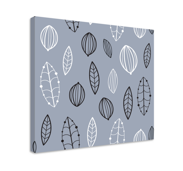 Nordic leaf pattern art print - TenStickers