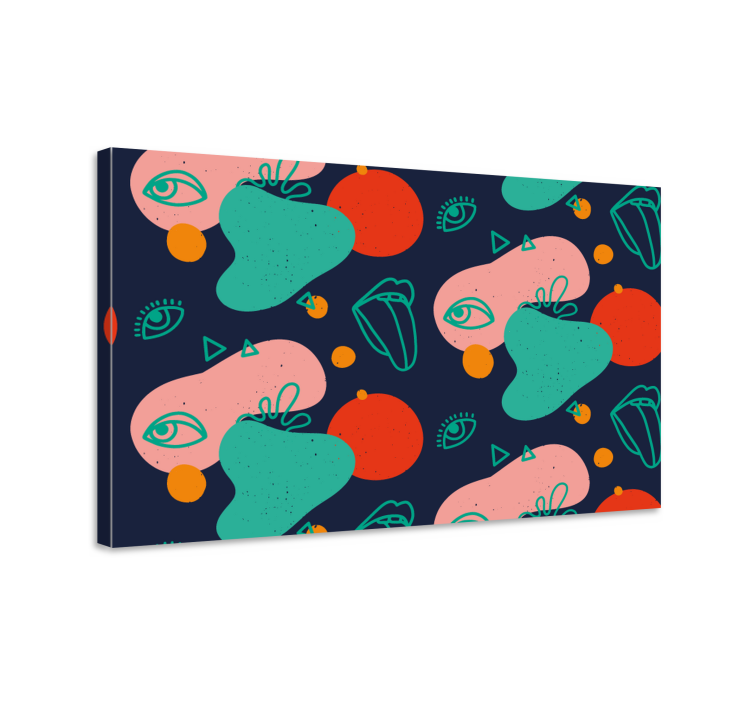 Vászon absztrakt arcfelületek elrendezése - TenStickers