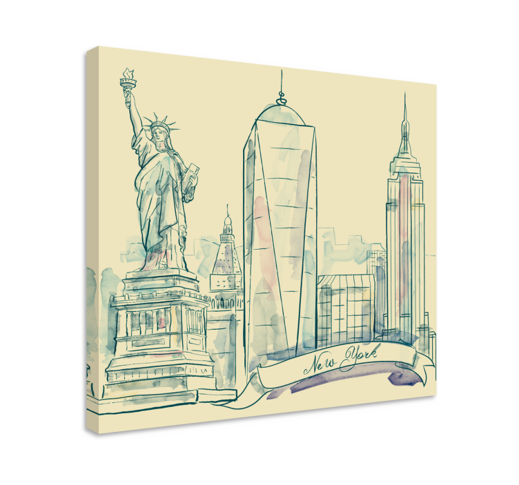 Ciudades new york estatua de la libertad város - TenStickers