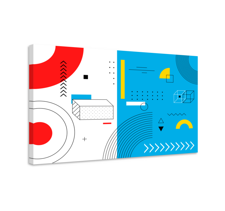 Geometriai formák kompozíció vászonra - TenStickers