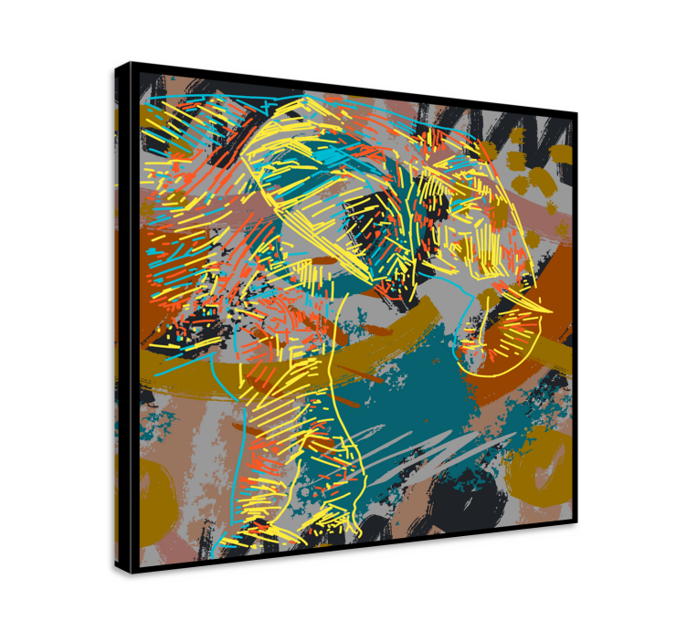 Kortárs elefánt vázlat vászon elefánt - TenStickers